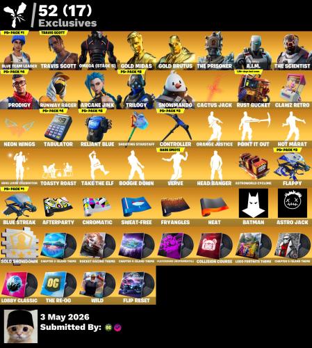 حساب فورتنايت ترافيس سكوت 217skin اساسي