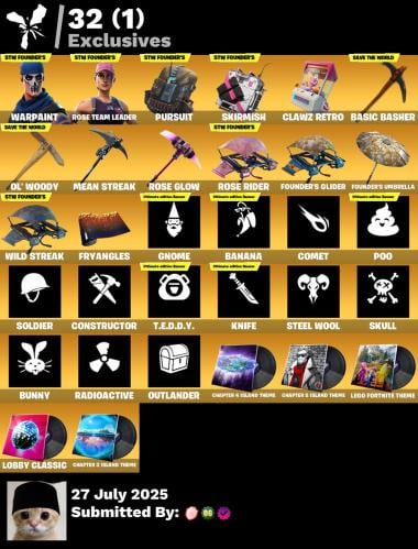 حساب فورتنايت طور الزومبي القديم vip اساسي