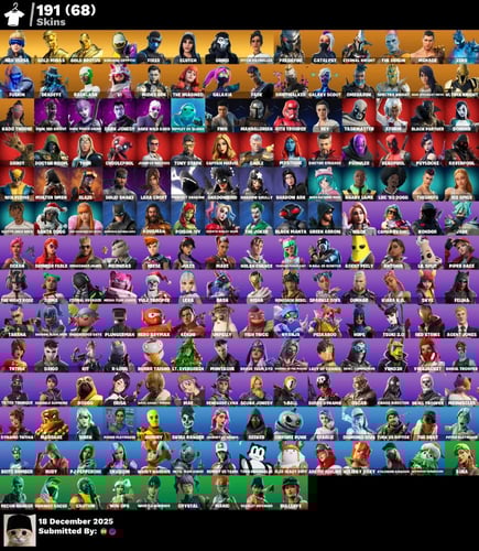 حساب فورتنايت 191skin اكس كريتوس اساسي