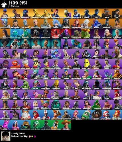 حساب فورتنايت ترافيس سكوت اساسي