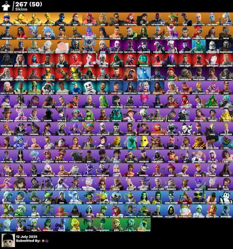 حساب فورتنايت 267skin اساسي
