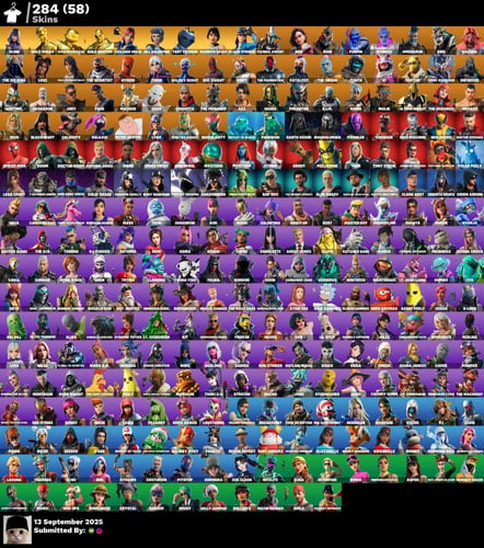 حساب فورتنايت 284skin اكس كريتوس اساسي