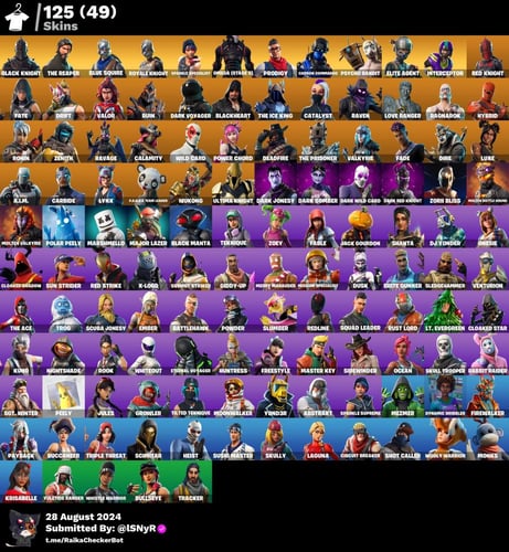 حساب فورتنايت شيطون 125skin