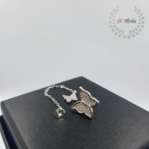 طقم زركون عصري شكل الفراشة