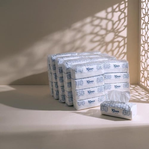 مناديل كلين 50 علبة * 180 منديل مفرد + مع هديه علب...