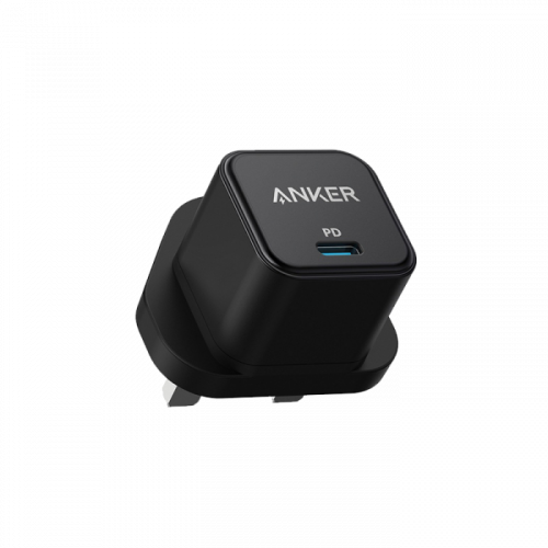 انكر - فيش جداري بقوة 20 واط بمنفذ تايب سي - اسود