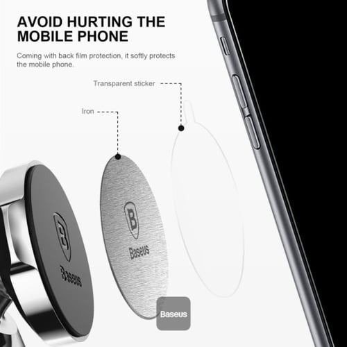 بيسوس -قطعة مغنطيس لاصق للجوال - متعدد الالوان