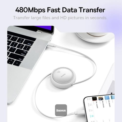 بيسوس كيبل سحاب تايب سي الى تايب سي 100 واط 1 متر