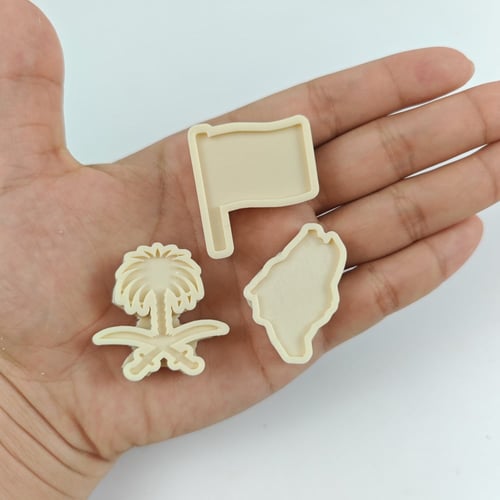 قالب اليوم الوطني السعودي صغير علم و نخلة و خريطة...