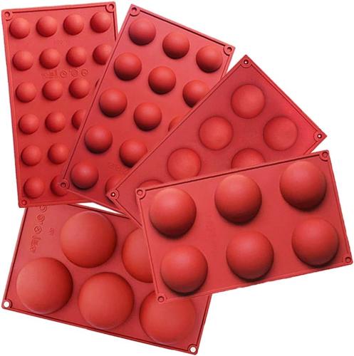 مجموعة من 5 قوالب سيليكون نصف دائرة