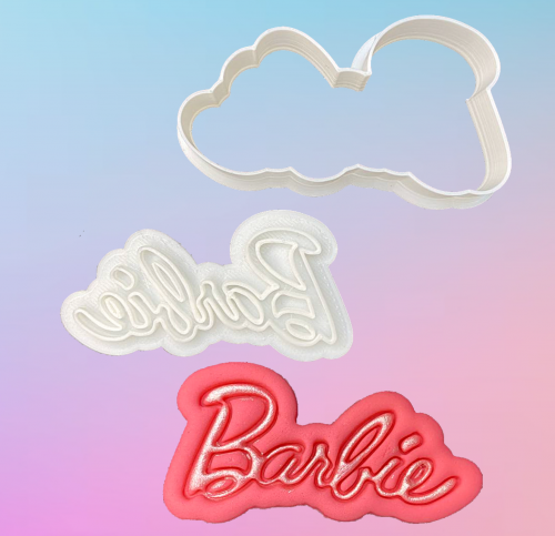 قطاعة و ختم كلمة Barbie بارز