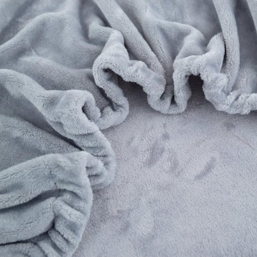 شرشف سرير مخمل مطاط مزدوج 3 قطع