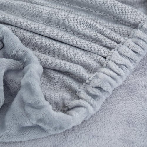 شرشف سرير مخمل مطاط مزدوج 3 قطع