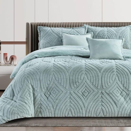 مفرش مخمل شتوي تيلا 6 قطع