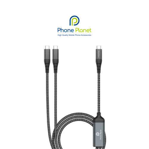 كابل USB-C إلى 2×USB-C مع وحدة ذكية – كابل بيانات...