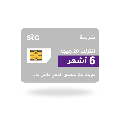 نت 20 قيقا لمدة 6 اشهر