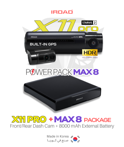 مجموعة X11 Pro + MAX8 داش كام أمامية خلفية بدقة 4K...