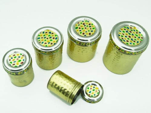 علب بهارات مطرز حب رمان ذهبي 7-8-9-10-11