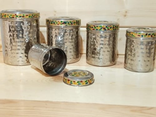 علب بهارات مطرز حب رمان فضي7-8-9-10-11