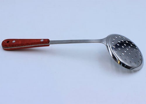 ملعقه ستيل يد خشب 144