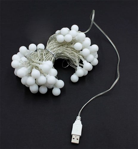 عقد لمبات كريمي 10 متر منفذ USB