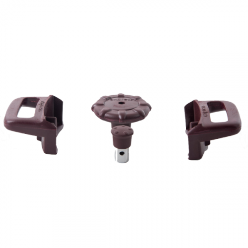 طقم مقابض كاتم اكسبرس عنابي