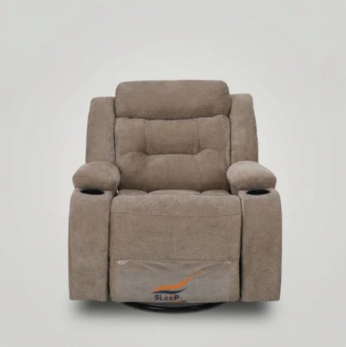 Zen Swivel Rocker Recliner - Light Brown