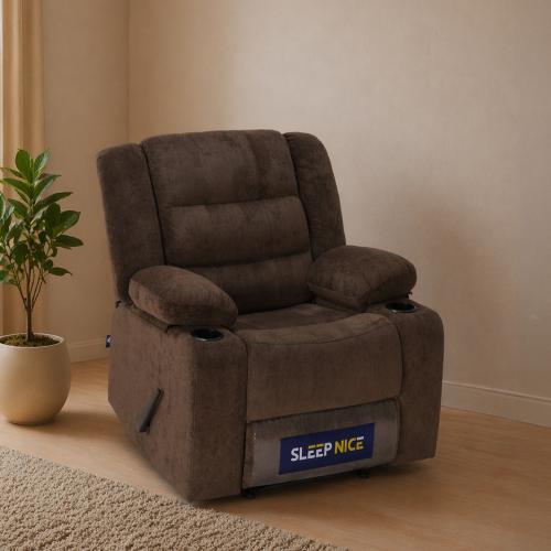Prime Swivel Rocker Recliner - Dark Brown