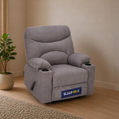 Cozy Swivel Rocker Recliner - Dark Gray