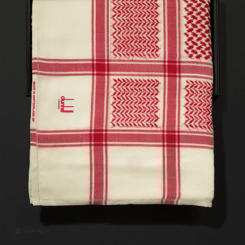 شال دنهل كشميري أحمر بيج