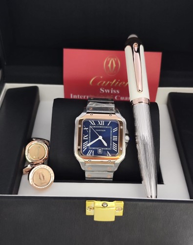 طقم كارتير ساعة وقلم وكبك