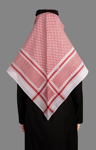 شماغ البسام البصمة 29 ختم أحمر وأبيض