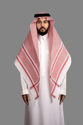 شماغ البسام البصمة 29 ختم أحمر وأبيض