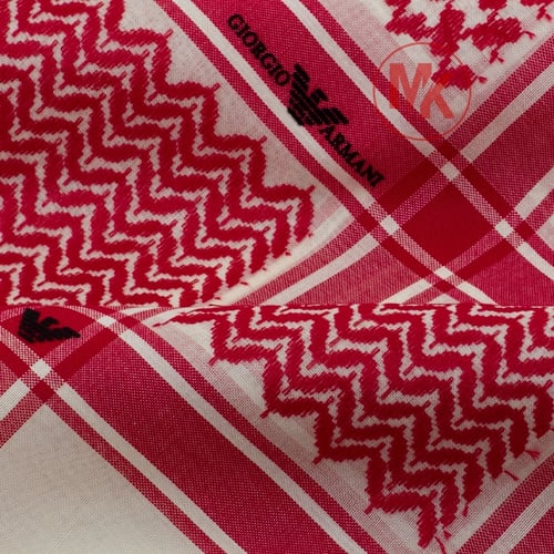 شماغ جورجيو ارمني بيج احمر دم غزال