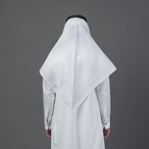 شماغ البسام جون لين ابيض