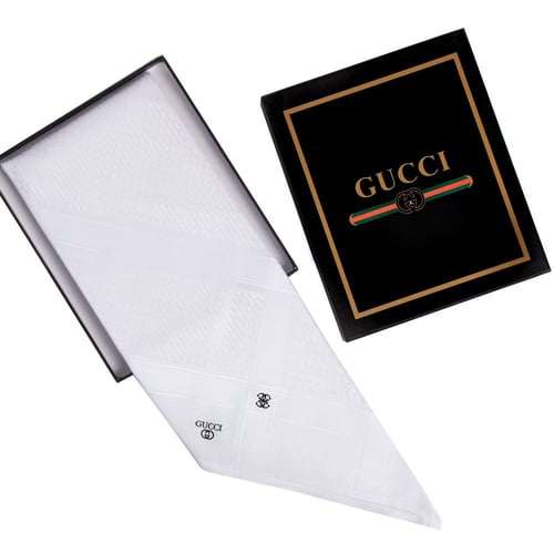 شماغ قوتشي ابيض انجليزي2025