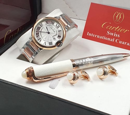 طقم كارتير ساعه قلم كبك