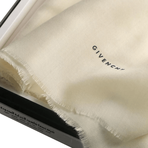 شال كشميري ماركة جيفنشي لون بيج سادة