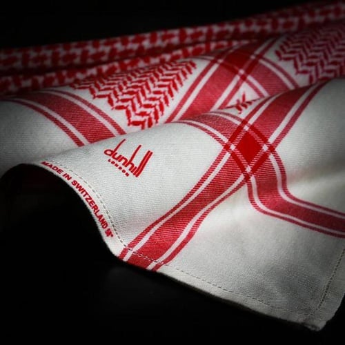 شال دنهل كشميري أحمر بيج