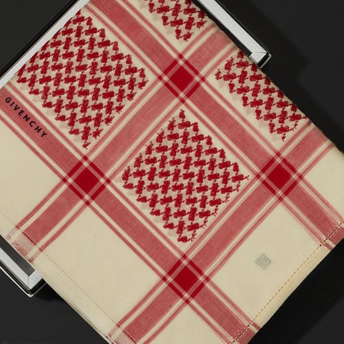 شماغ جفنشي كلاسيك احمر بيج شتوي