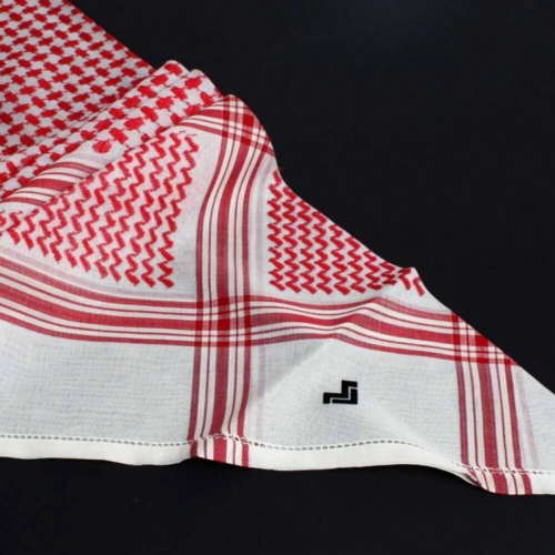 شماغ فالنتينو شتوي أحمر بيج SVBM2