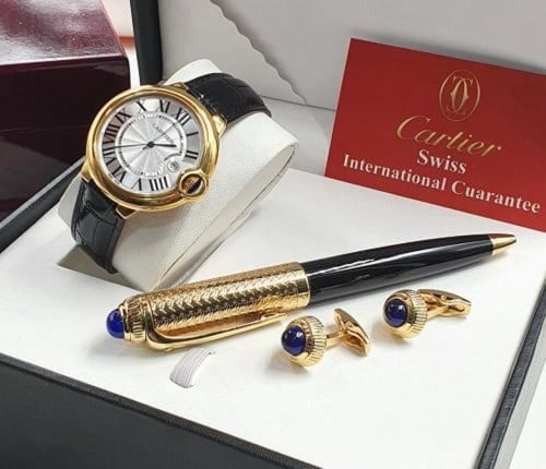 طقم كارتير ساعه قلم كبك