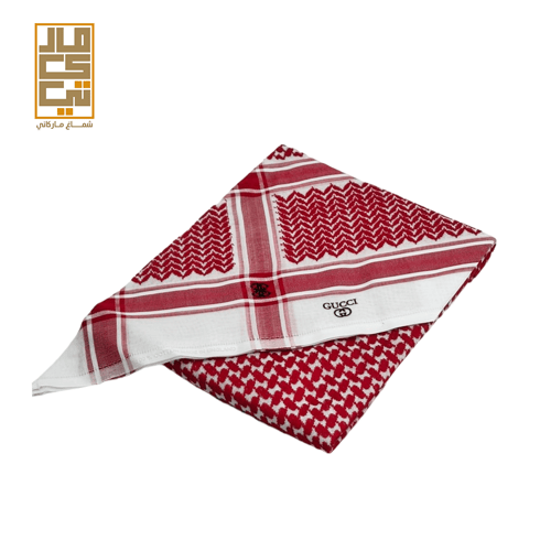 شماغ قوتشي احمر غامق