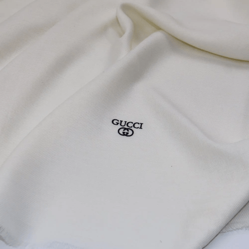 شال كشمري قوتشي ابيض سادة