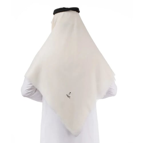 شال كشميري سادة لون ابيض ماركة ملكي خاص