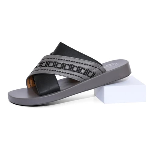 نعال شرقي طبي مطرز BLACK/GREY -R2003