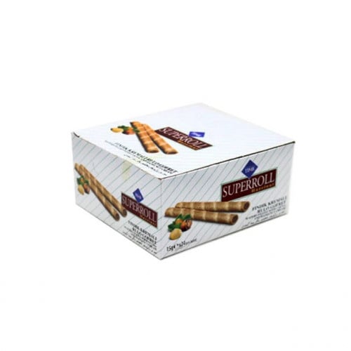 سوبر رول ويفر بكريمة البندق 24*15 جم