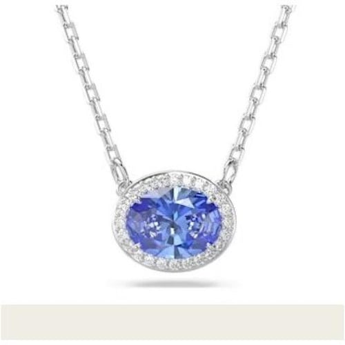 سلسال بكرستال ازرق بيضاوي