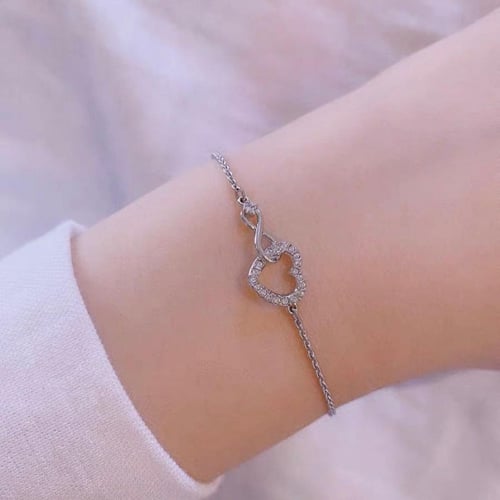 سوارة رومنسية قلب مرتبط سوارفسكي