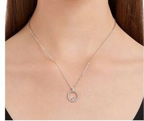 سلسال وحلق دائري سوارفسكي